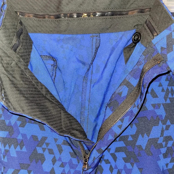 Polo Ralph Lauren RLX Digital Golf Shorts size 36 blue/black w/zip pockets LOT N - Picture 6 of 10